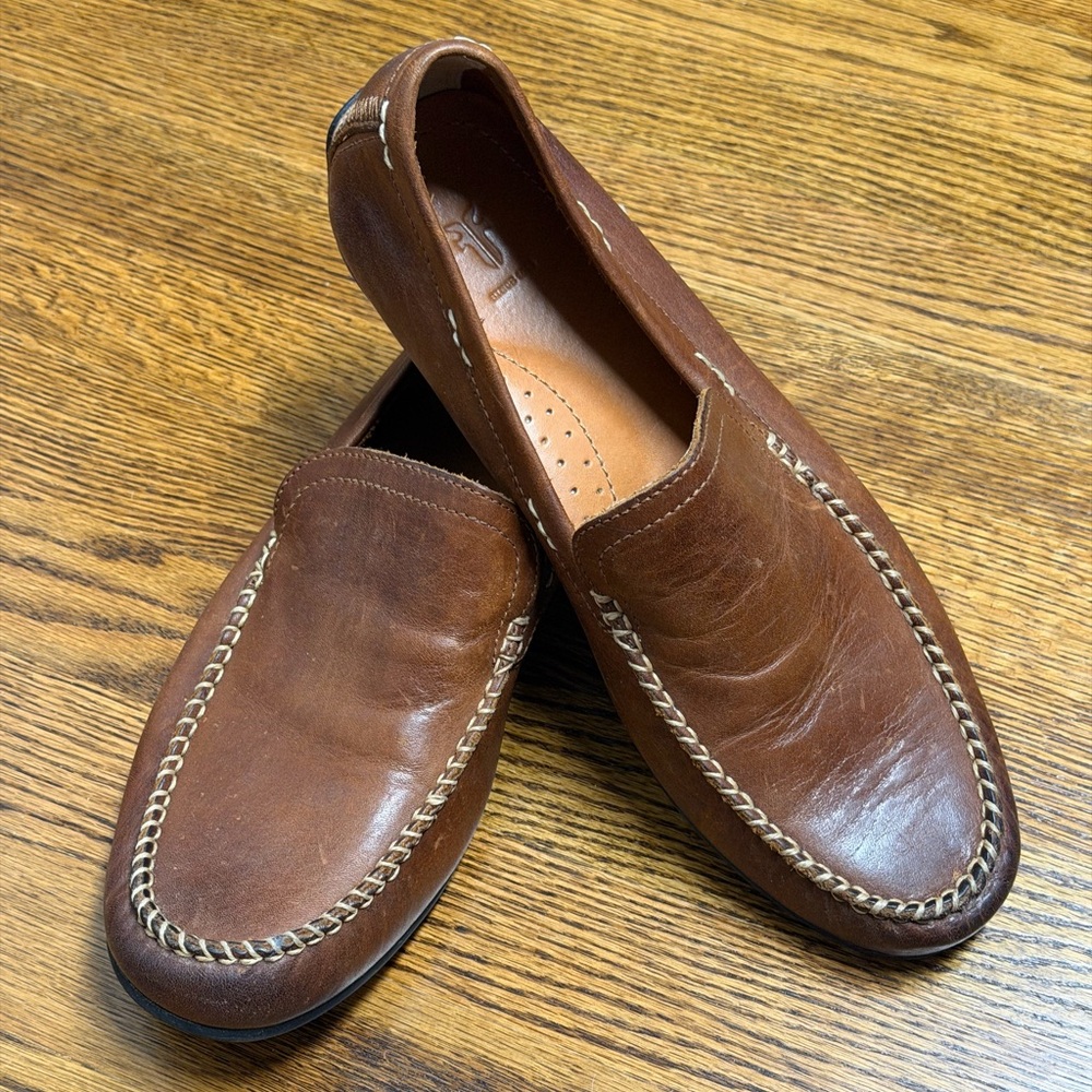 Men’s FRYE Lewis Venetian Slip on loafers size 11 cognac
